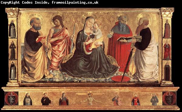GOZZOLI, Benozzo Madonna and Child with Sts John the Baptist, Peter, Jerome, and Paul dsgh